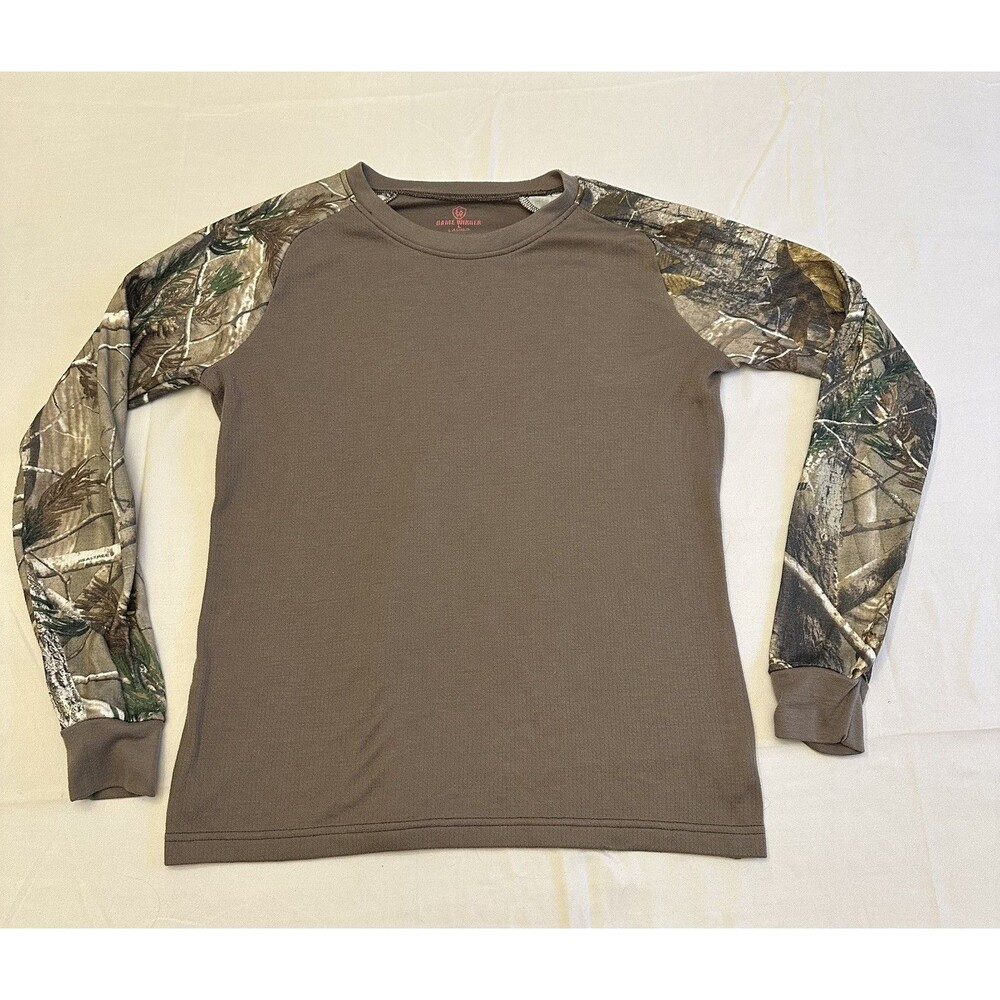 Game Winner Womens RealTree Camouflage Long Sleeve Base Layer Small Baseball Tee